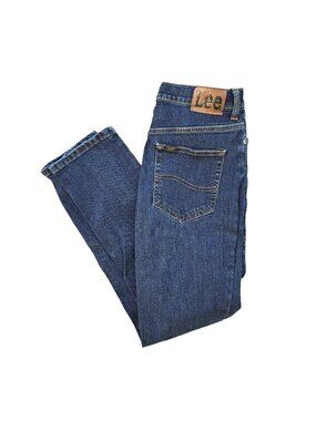Lee 16 Regular Boys Tapered Slim Fit Jeans Dark Wash Classic 5-Pocket Style